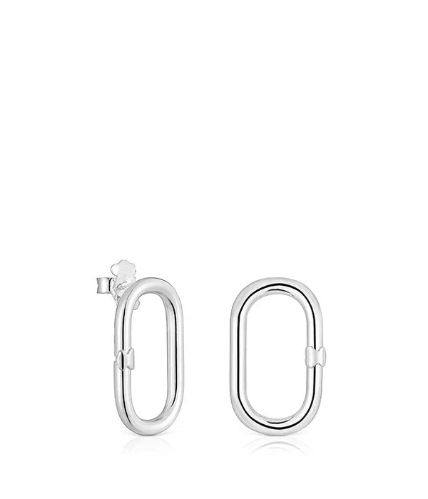 עגילי כסף אובאליים מינימליסטיים, תכשיט אופנתי לנשים, מבית CHOZEN