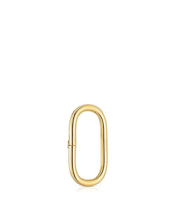 חוליה בצורת אליפסה, מתכת בציפוי זהב מבריק, מוצר יוקרה של CHOZEN