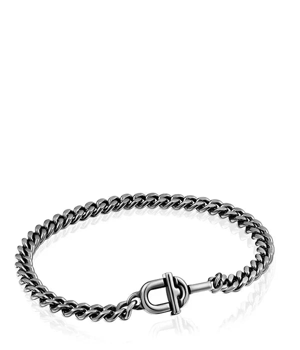 צמיד כסף שרשרת אופנתי מבית CHOZEN, תכשיט גברים יוקרתי, קבוצת אלפא