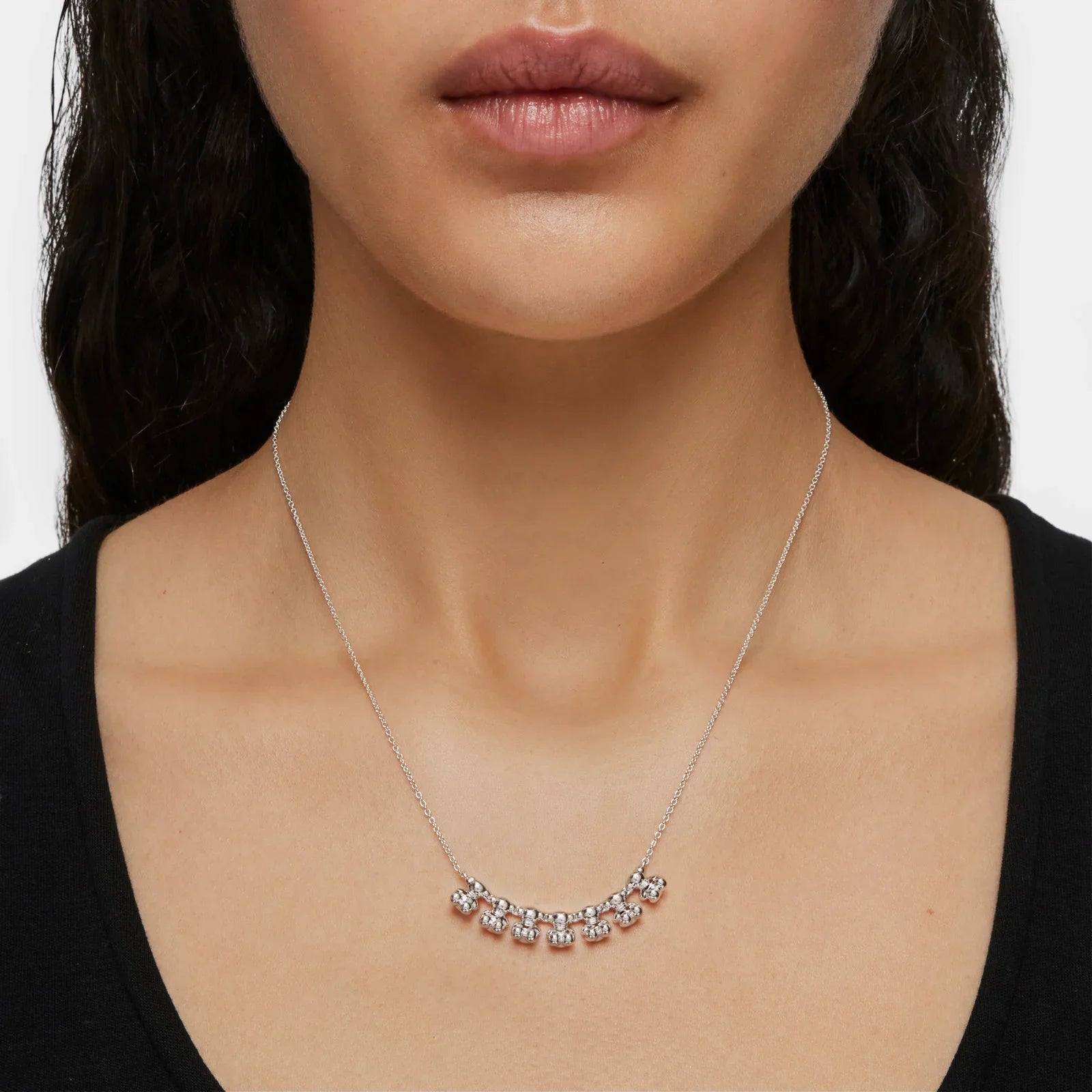 שרשרת כסף לנשים עם תליון אבני חן נוצצות, תכשיטי אופנה CHOZEN