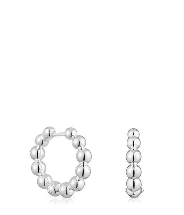 עגילי חישוק כסף מעוצבים עם חרוזים, תכשיטים יוקרתיים CHOZEN