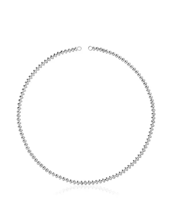 שרשרת חרוזים מכסף בעיצוב קלאסי, תכשיט יוקרתי מהמותגים ב-CHOZEN