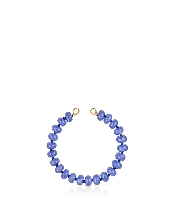 צמיד חרוזים סגולים עם סוגרים מוזהבים, תכשיט יוקרתי מבית CHOZEN