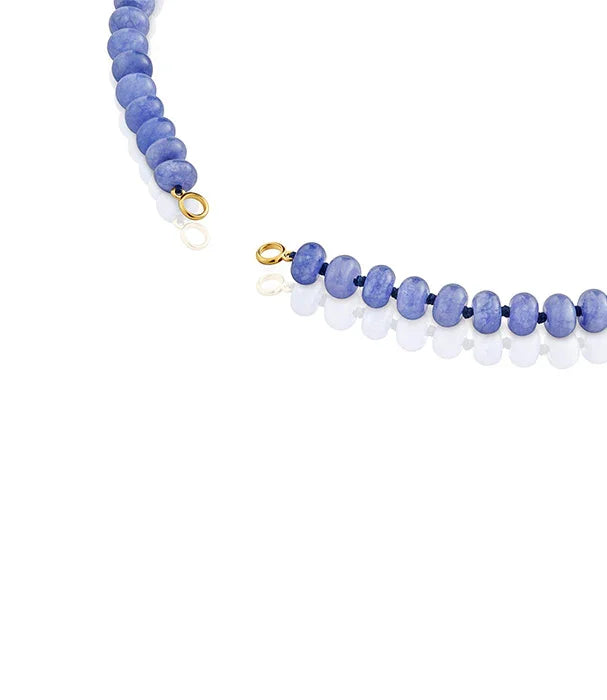 שרשרת אבני חן סגולות עם סוגרי זהב, תכשיט יוקרתי מבית CHOZEN