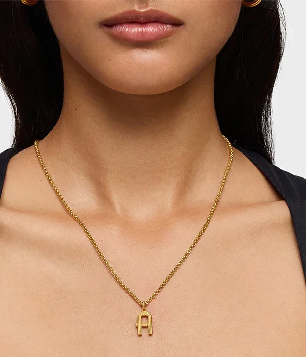 שרשרת זהב עם תליון אופנתי לאישה, תכשיט יוקרתי מבית CHOZEN, קבוצת אלפא