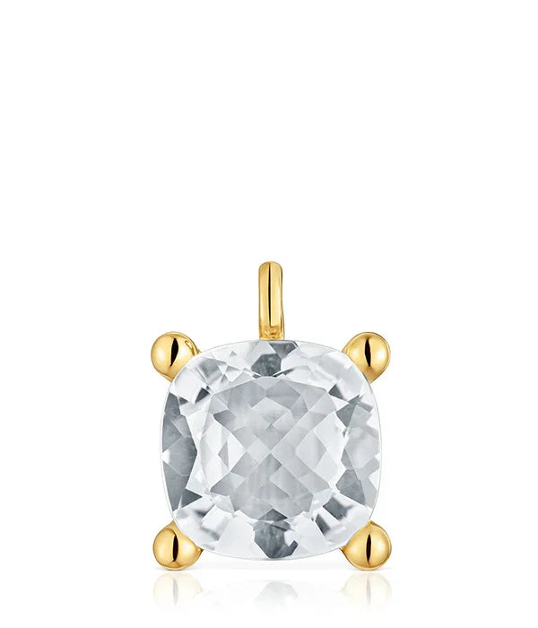 תליון קריסטל מרובע עם מסגרת זהב, תכשיט יוקרתי מבית CHOZEN