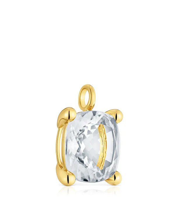 תליון יוקרתי עם אבן קריסטל שקופה במסגרת זהב CHOZEN, תכשיטים אופנתיים מבית קבוצת אלפא