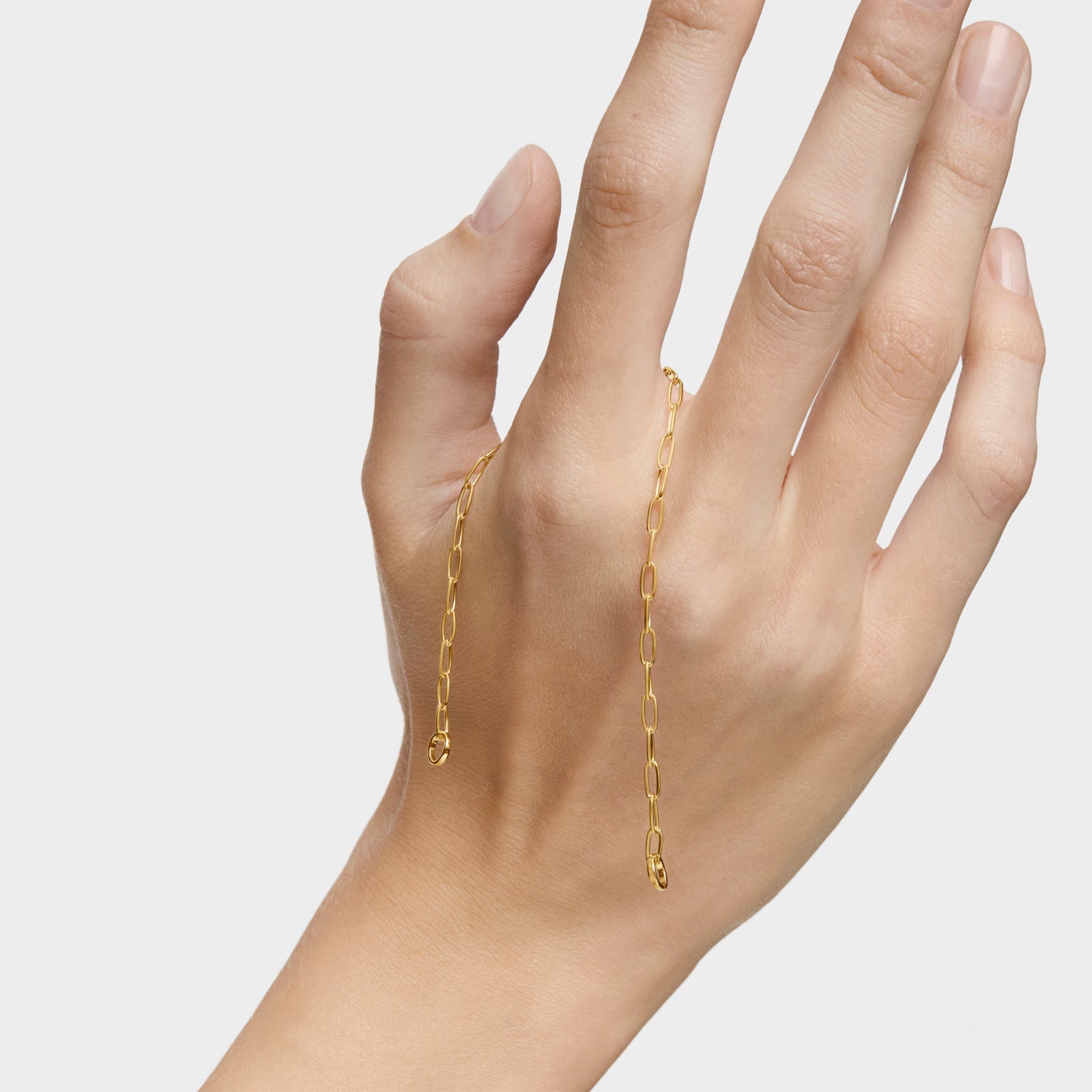 טואוס צמיד חוליות Hold Oval מכסף ועליו זהב 18 קראט