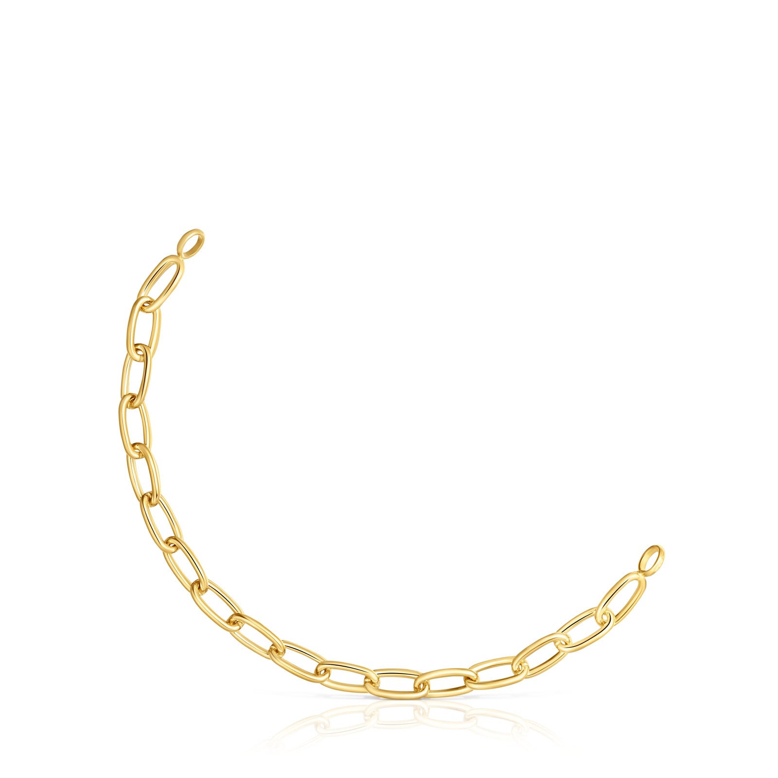 טואוס צמיד חוליות Hold Oval מכסף ועליו זהב 18 קראט