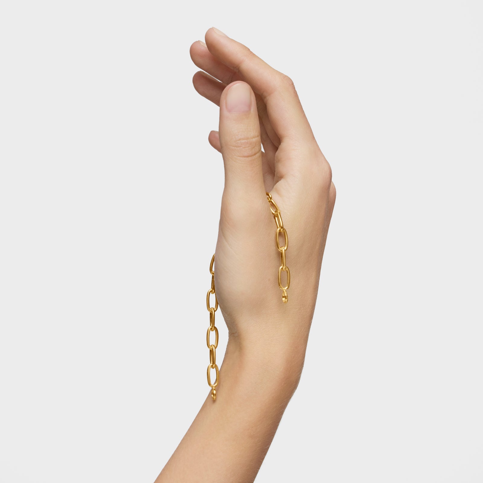 טואוס צמיד חוליות Hold Oval מכסף ועליו זהב 18 קראט