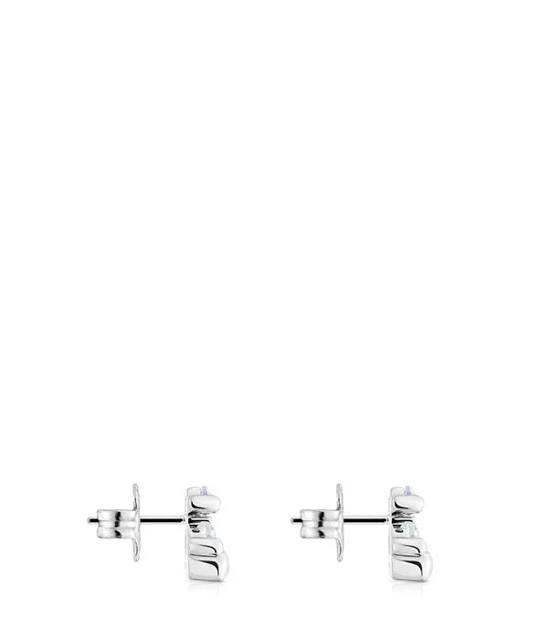 עגילי כסף קטנים בעיצוב מודרני, קולקציה יוקרתית CHOZEN מבית קבוצת אלפא