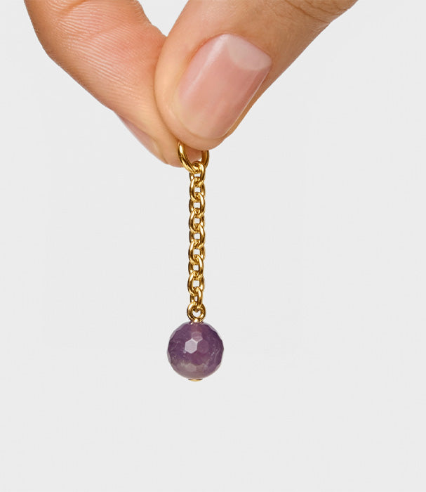 טואוס תליון בשילוב אבן חן Hold Oval מכסף ועליו זהב 18 קראט