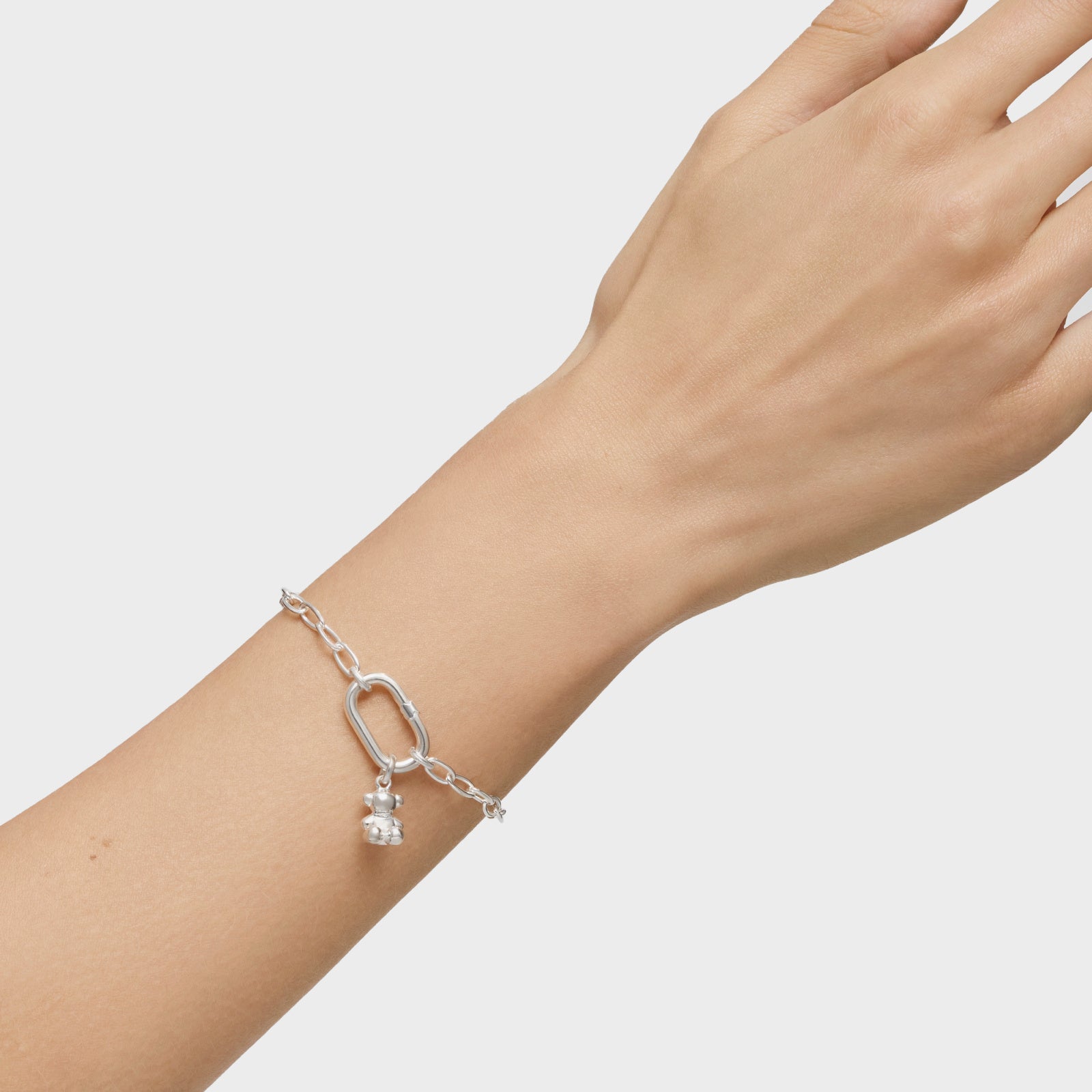 צמיד חוליות Hold Oval מכסף