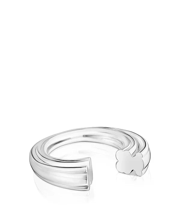 טבעת כסף פתוחה בעיצוב מודרני עם אלמנט פרפר, תכשיטים יוקרתיים CHOZEN מבית קבוצת אלפא