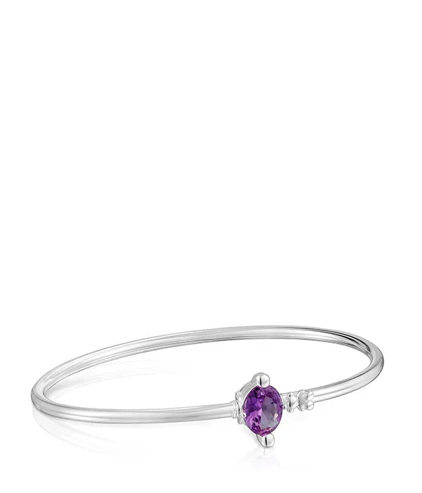 צמיד כסף עדין עם אבן סגולה, תכשיטי CHOZEN, אלפא מותגים מובילים