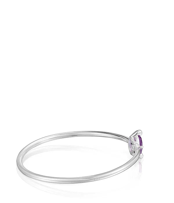 צמיד כסף עדין עם אבן סגולה לגבר או אישה, תכשיט יוקרתי מבית CHOZEN