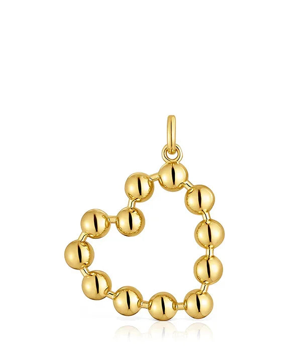 תליון לב זהב בעיצוב חרוזים, תכשיטים מבית המותגים CHOZEN, קבוצת אלפא