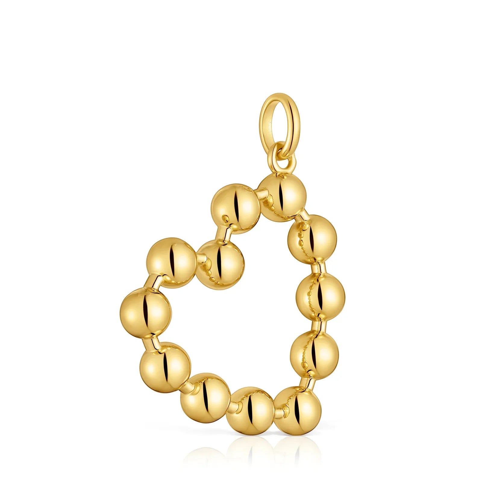 תליון לב עשוי כדורי זהב מבריק, עיצוב יוקרתי, מותג CHOZEN מבית קבוצת אלפא