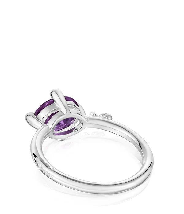 טבעת כסף עם אבן חן סגולה מעוצבת מבית CHOZEN, תכשיטים יוקרתיים לקבוצת אלפא