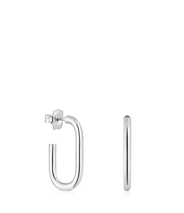 עגילי כסף מעוצבים בצורת אליפסה בסגנון מודרני, תכשיטי אופנה CHOZEN