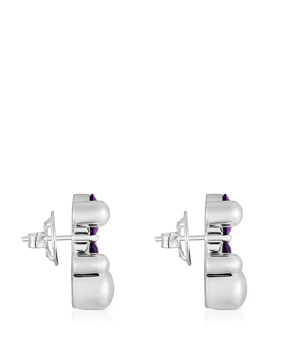 עגילי כסף מעוצבים, קווים עגולים, תכשיטי CHOZEN יוקרתיים לקבוצת אלפא