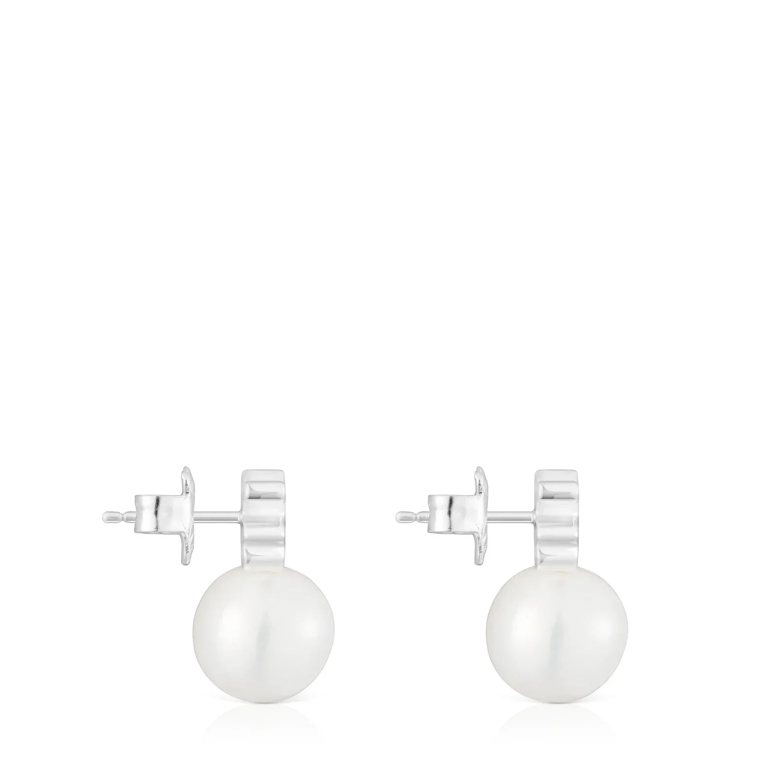 עגילי פנינה כסף בעיצוב קלאסי, תכשיטי CHOZEN מותגים מובילים