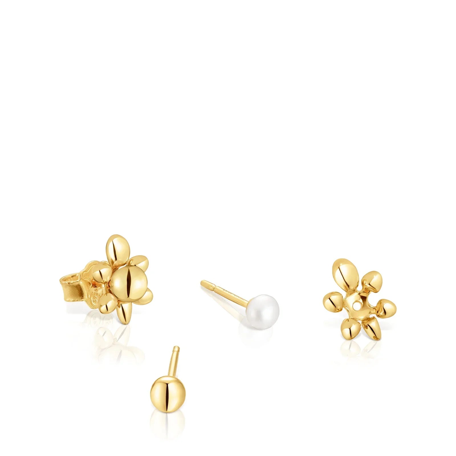 עגילי זהב עם עיצוב גיאומטרי ופרחוני ועד פנינה לבנה, תכשיטים יוקרתיים CHOZEN