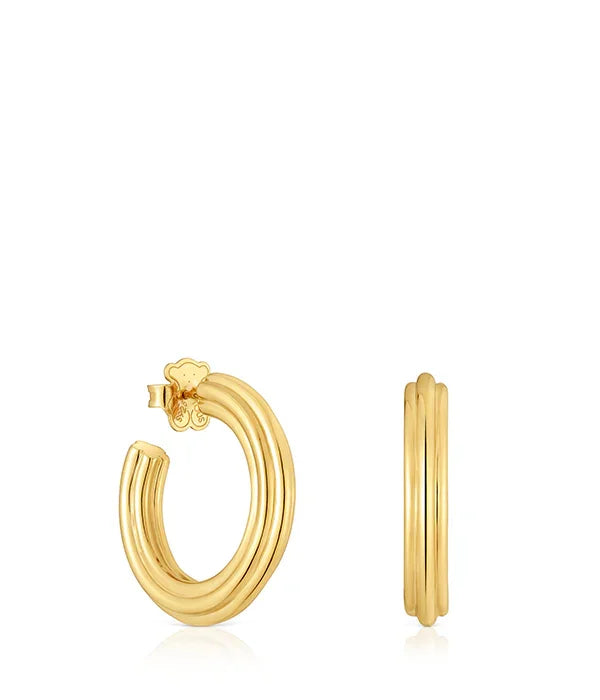 עגילי חישוק זהב מבית CHOZEN עיצוב קלאסי, מראה יוקרתי, תכשיטי אופנה מובילים