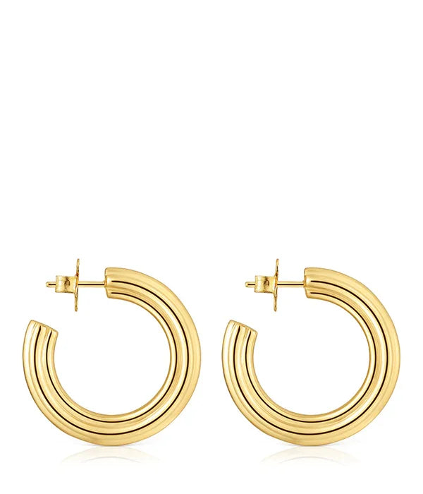 עגילי חישוק זהב בעיצוב מודרני, תכשיטי אופנה CHOZEN