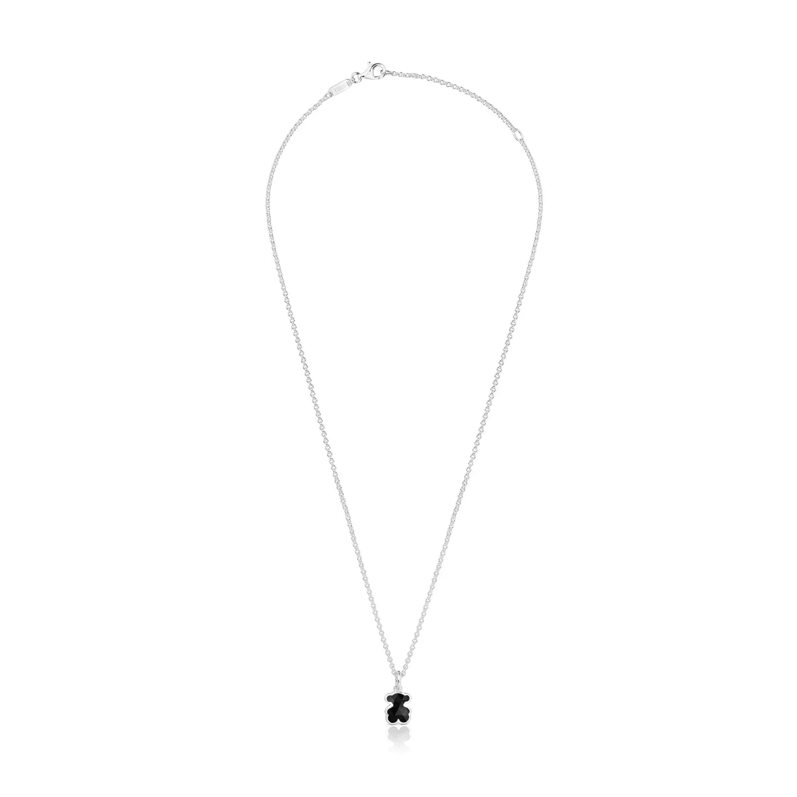 שרשרת כסף עם תליון דובי שחור מבית CHOZEN, עיצוב אופנתי ויוקרתי