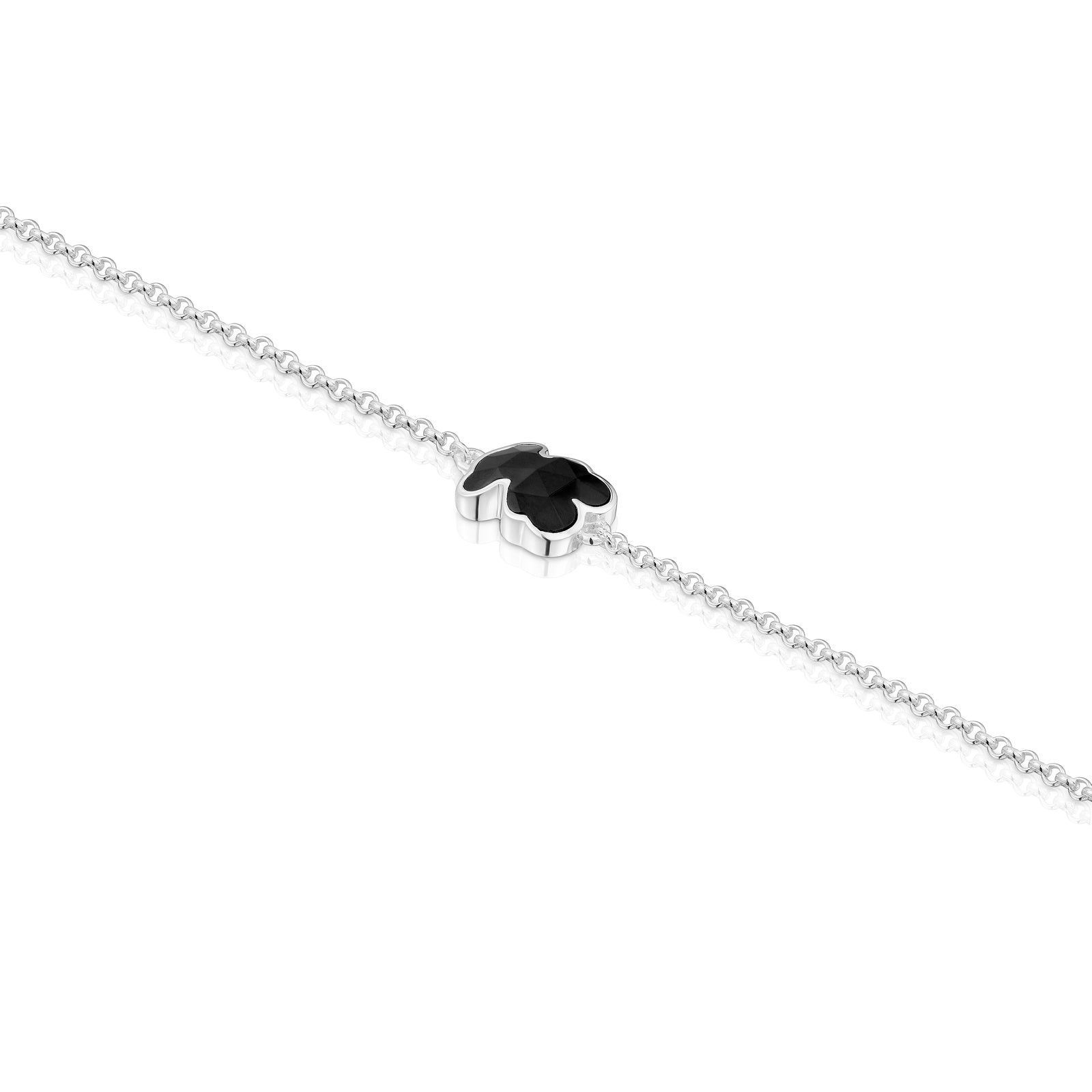 טואוס צמיד דובי בשיבוץ אבן אינקס Icon Color מכסף