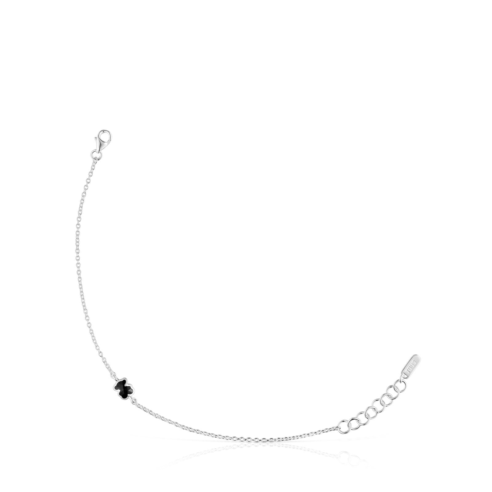 טואוס צמיד דובי מאבן אוניקס Icon Color מכסף