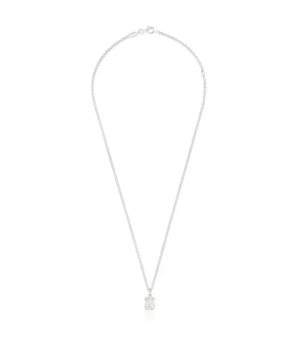 שרשרת כסף עדינה עם תליון דובי CHOZEN, צילום מוצר על רקע לבן, תכשיטים מבית קבוצת אלפא
