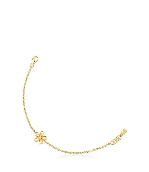 צמיד עדין מזהב עם תליון פרח, תכשיט יוקרתי לנשים מבית CHOZEN