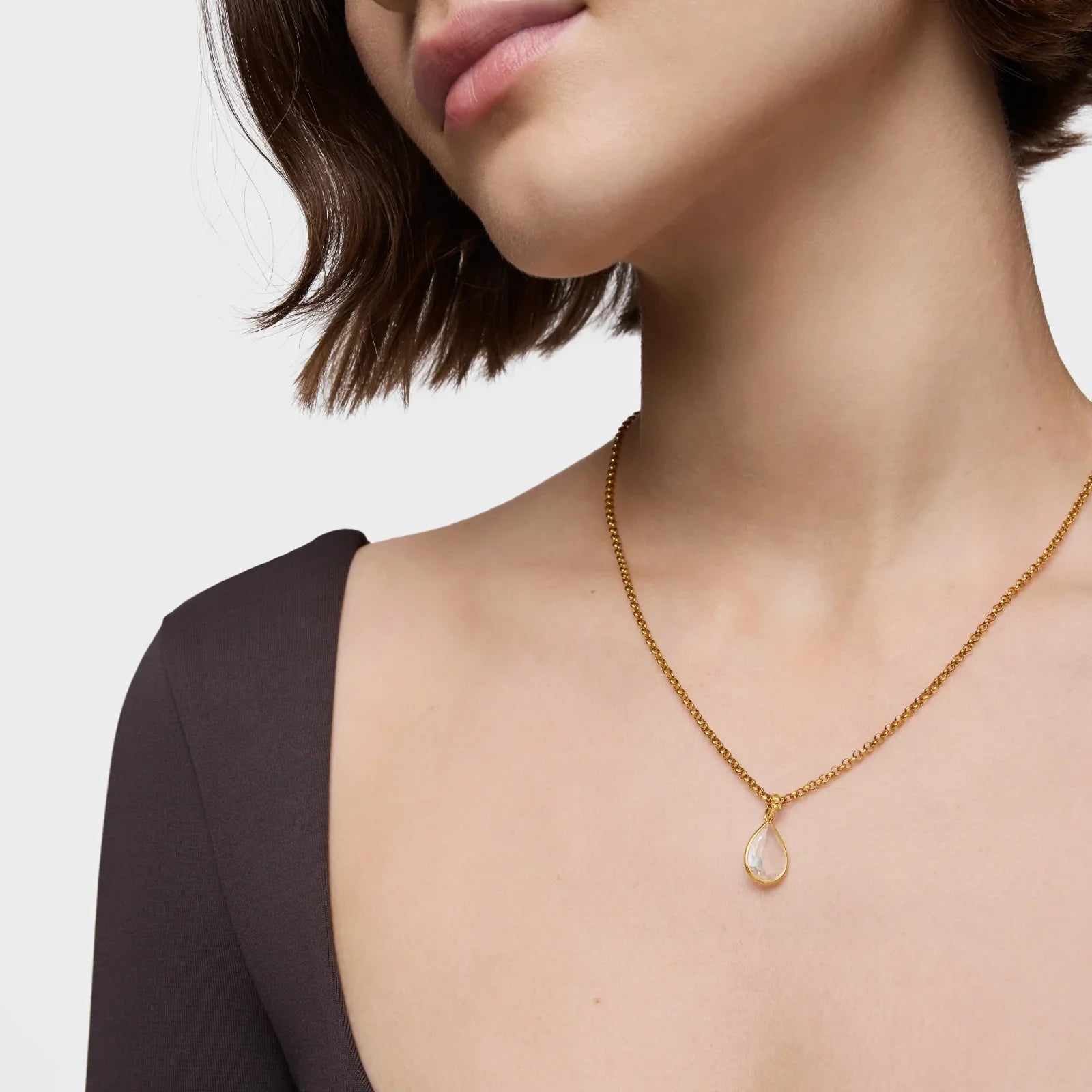 שרשרת זהב עם תליון טיפה עדין לאישה, תכשיטי אופנה יוקרתיים ב-CHOZEN