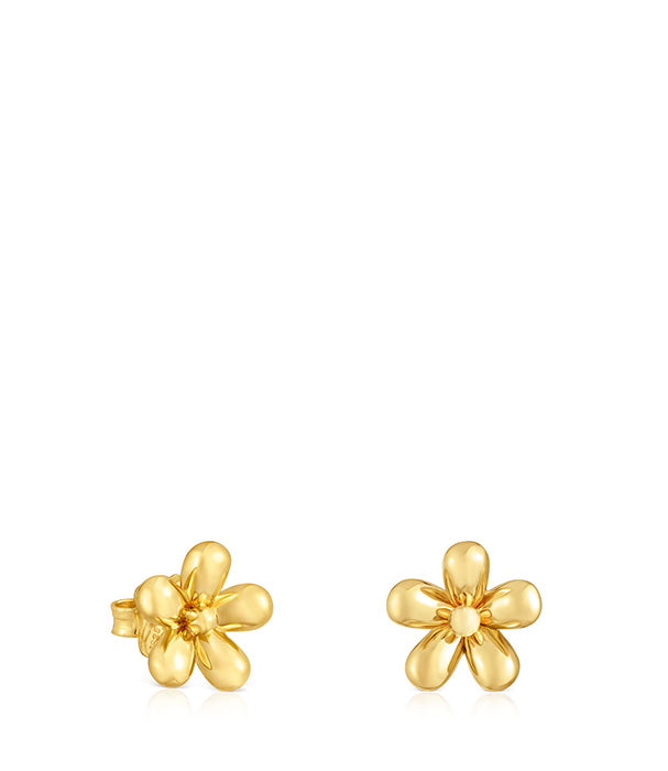 טואוס עגילי Daisy מכסף ועליו זהב 18 קראט