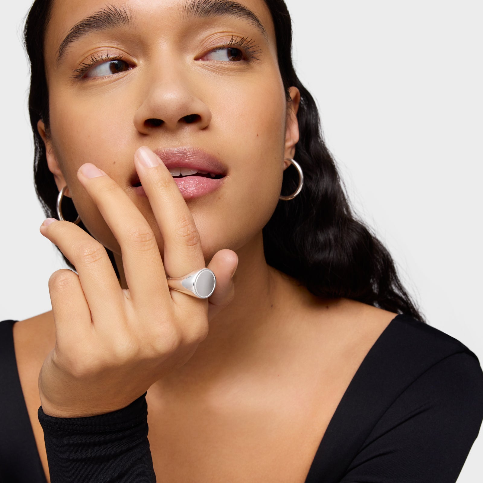 טואוס טבעת חותם BASICS מכסף