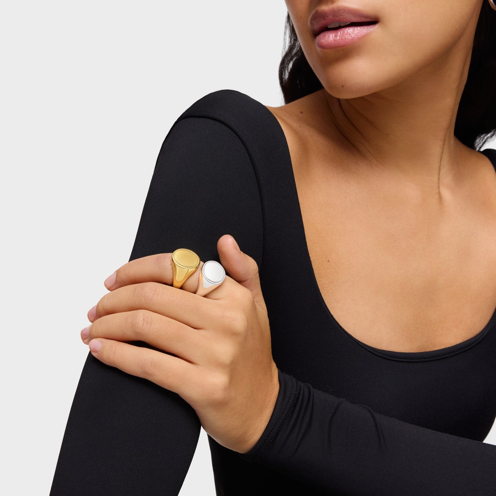 טואוס טבעת חותם BASICS מכסף