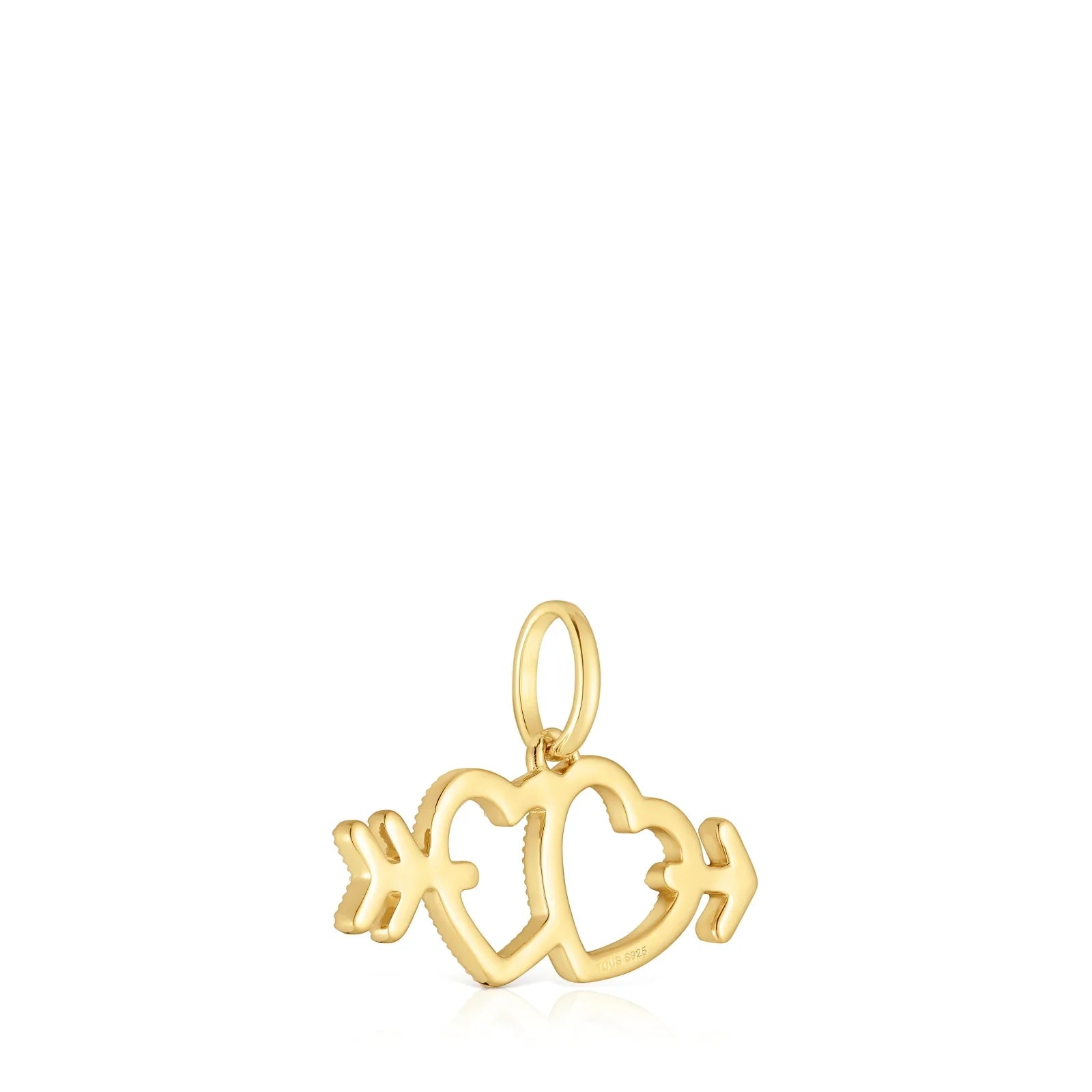 תליון זהב בעיצוב שני לבבות וחץ, תכשיט אופנה יוקרתי CHOZEN