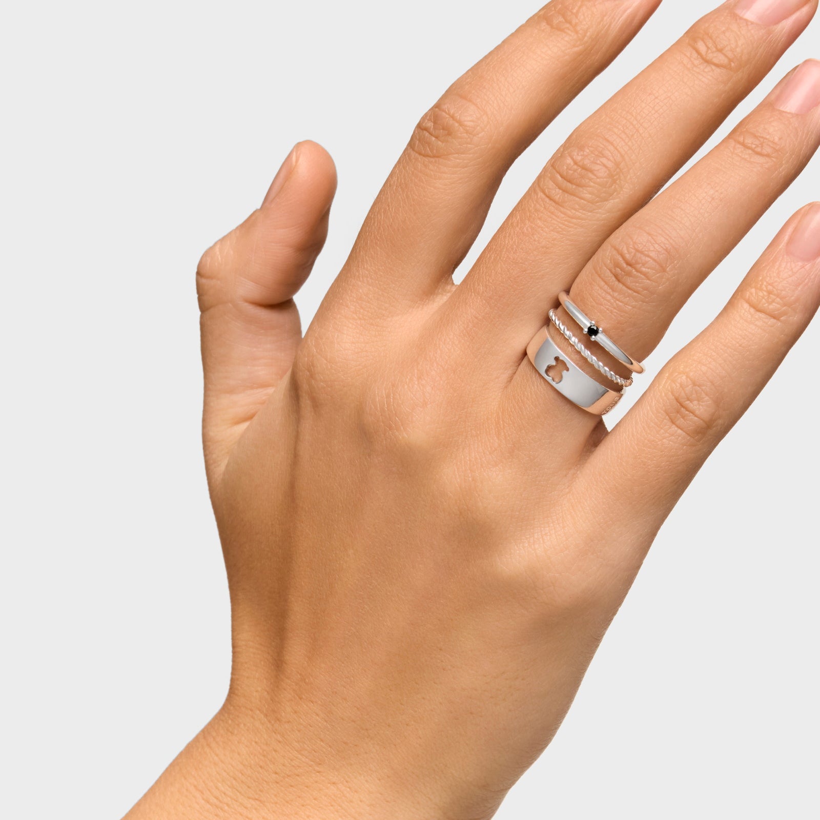 טואוס סט טבעות Ring mix כסף סטרלינג עם אבן ספינל