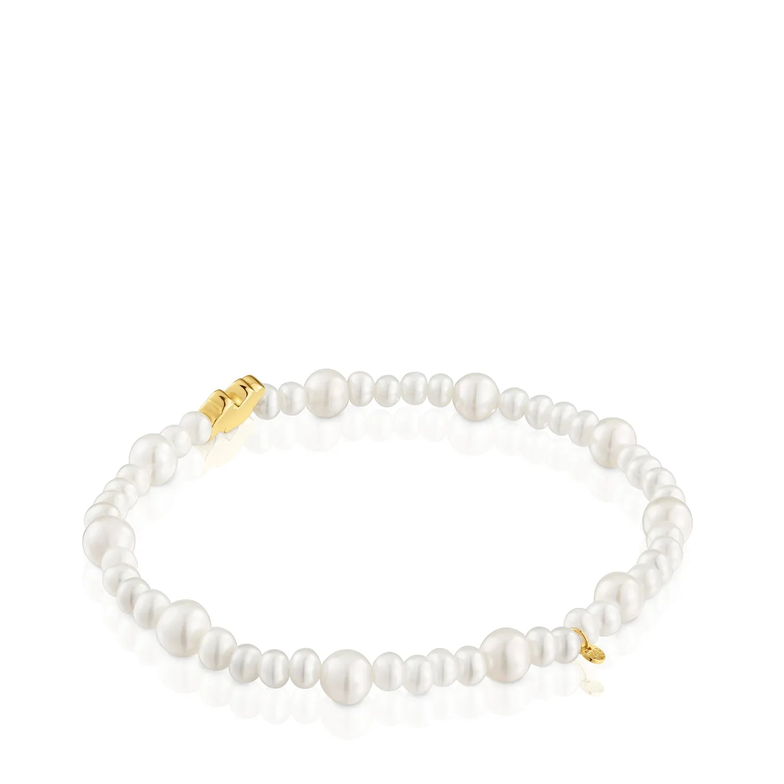 צמיד פנינים יוקרתי עם סוגר זהב, תכשיט אופנתי מחנות CHOZEN