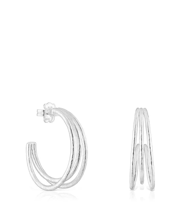 עגילי חישוק כסף מעוצבים של CHOZEN, תכשיטי אופנה יוקרתיים