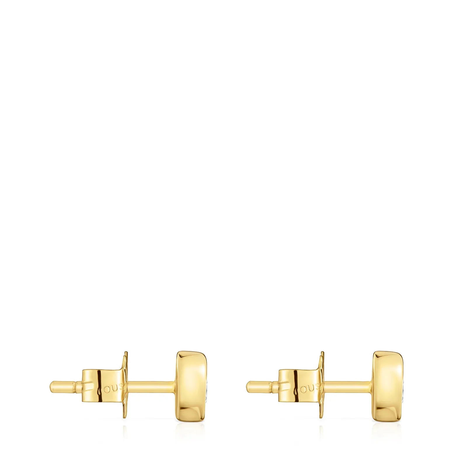 עגילי זהב צמודים קטנים מבית CHOZEN, תכשיטים יוקרתיים לאישה, רקע לבן