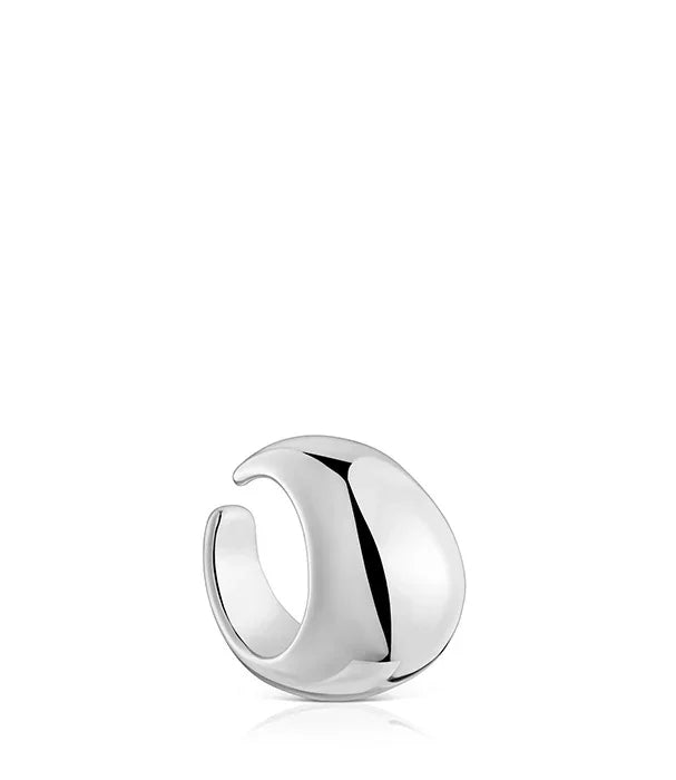 טבעת כסף פתוחה מודרנית ומבריקה בעיצוב יוקרתי, מבית מותג chozen