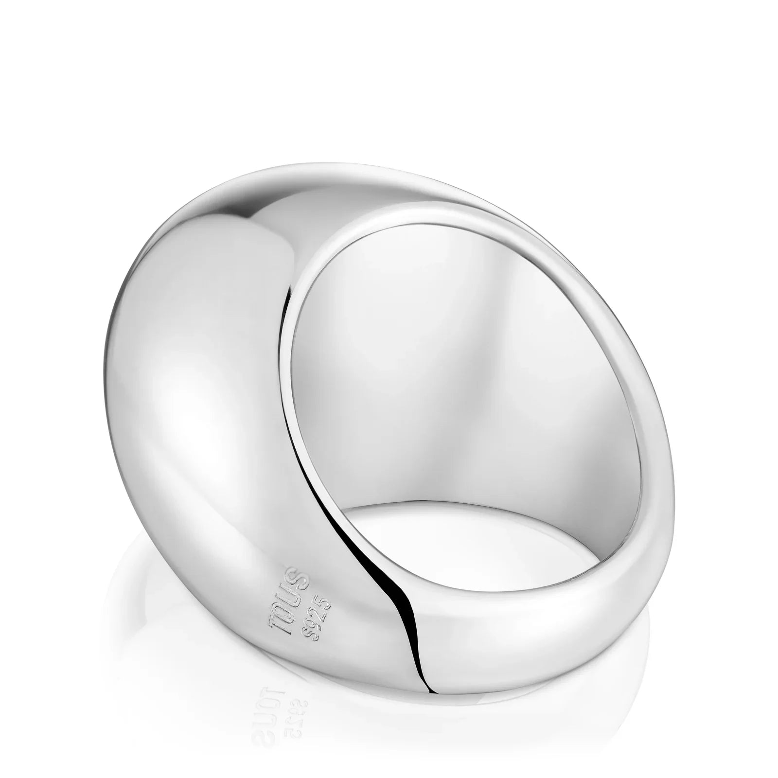 טבעת כסף בעיצוב מודרני של TOUS, משטח חלק ומבריק, קניה ב-CHOZEN מותגים מובילים