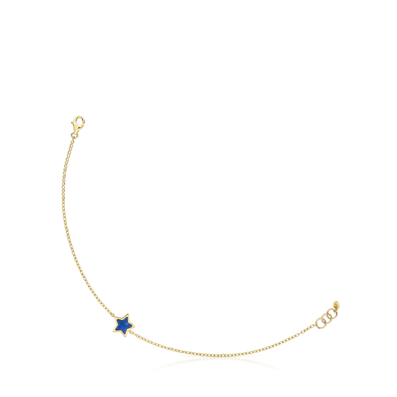 טואוס צמיד חוליות XXS מזהב 14 קראט בשילוב אבן לפיס לזולי