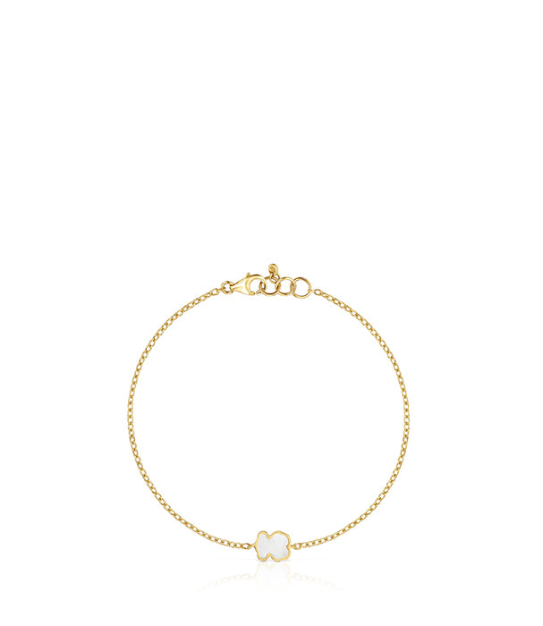 טואוס צמיד חוליות XXS מזהב 14 קראט בשילוב אם הפנינה