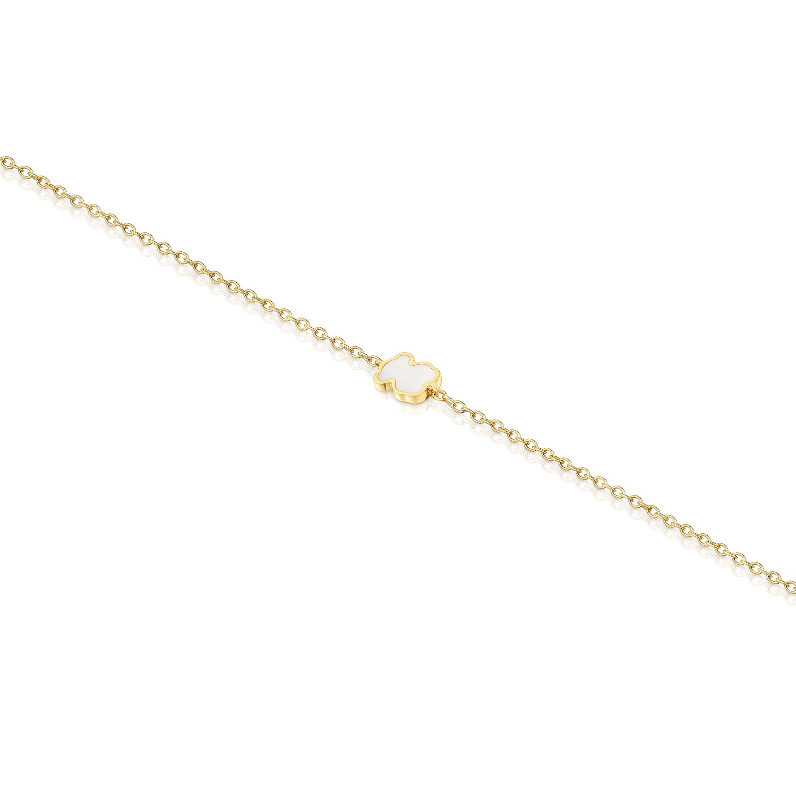 טואוס צמיד חוליות XXS מזהב 14 קראט בשילוב אם הפנינה