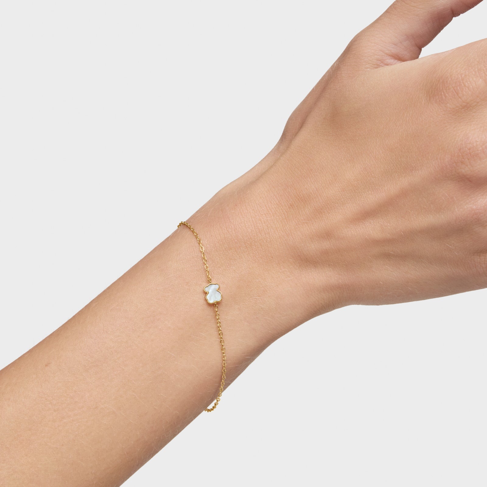 טואוס צמיד חוליות XXS מזהב 14 קראט בשילוב אם הפנינה