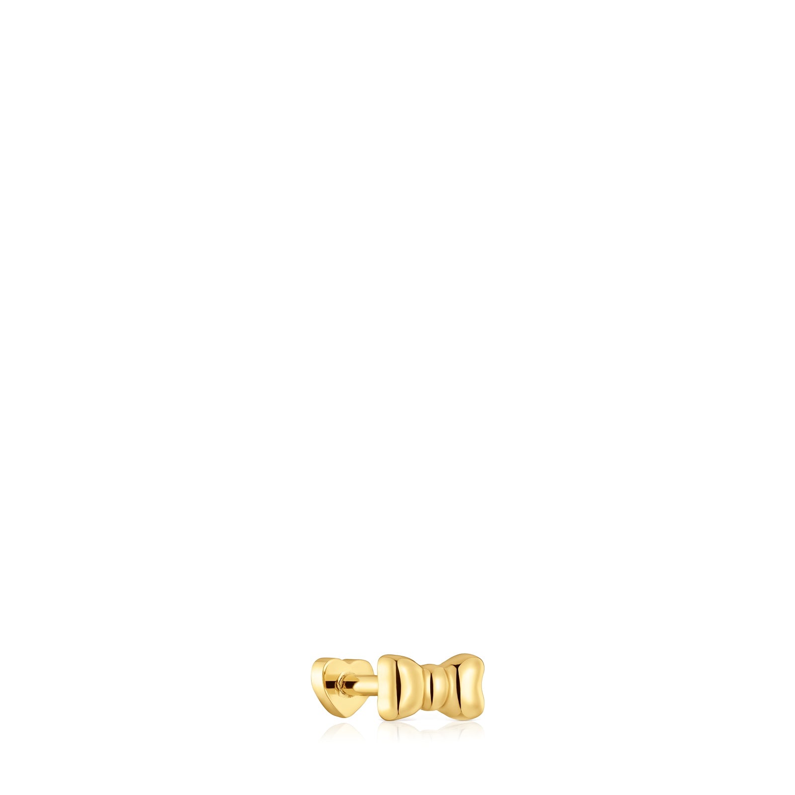 טואוס עגיל הליקס פירסינג פפיון לאוזן Ribbon מפלדה בצבע זהב